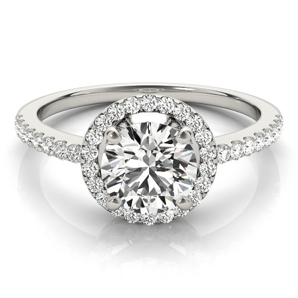 Accented Halo Engagement Ring