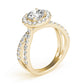 Split Shank Halo Round Engagement Ring