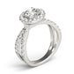 Split Shank Halo Round Engagement Ring