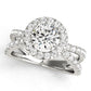 Split Shank Halo Round Engagement Ring