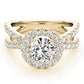 Split Shank Halo Round Engagement Ring