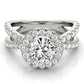 Split Shank Halo Round Engagement Ring