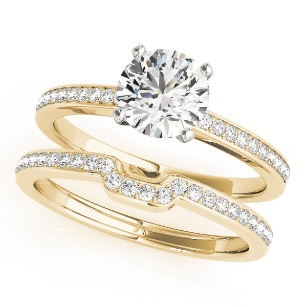 Single Row Channel Set Engagement Ring