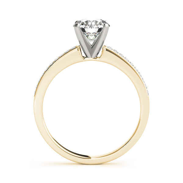 Single Row Channel Set Engagement Ring