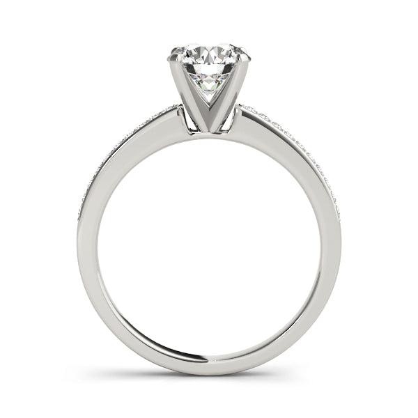 Single Row Channel Set Engagement Ring