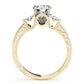 3-Stone Milgrain Round Engagement Ring