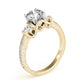 3-Stone Milgrain Round Engagement Ring