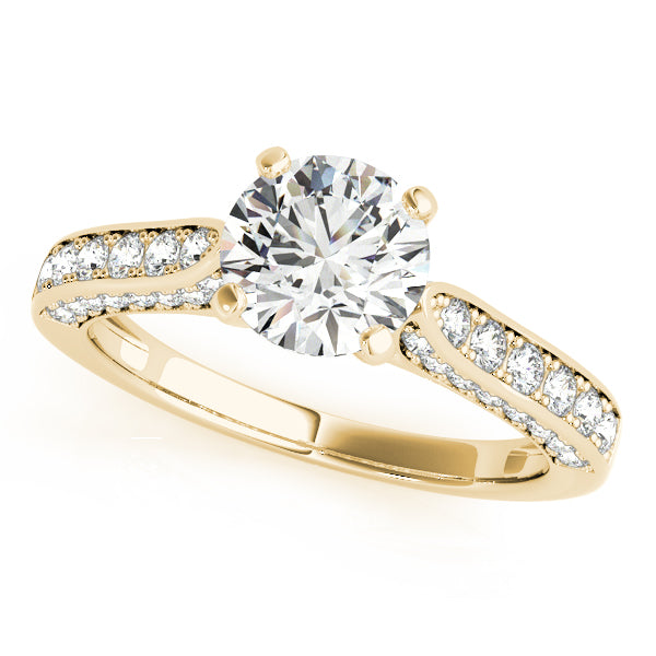 Single Row Prong Engagement Ring
