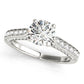 Single Row Prong Engagement Ring