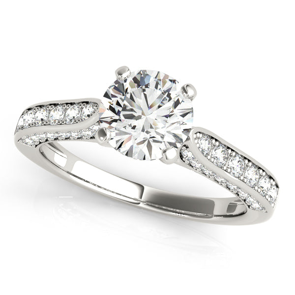 Single Row Prong Engagement Ring