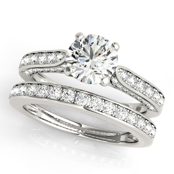 Single Row Prong Engagement Ring