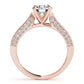 Single Row Prong Engagement Ring