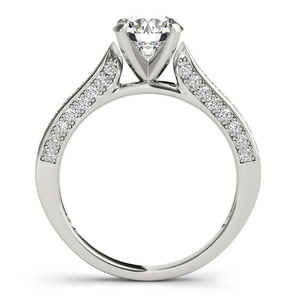 Single Row Prong Engagement Ring