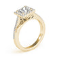 Split Prong Cushion Halo Engagement Rings