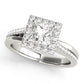 Split Prong Cushion Halo Engagement Rings