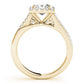 Split Prong Cushion Halo Engagement Rings
