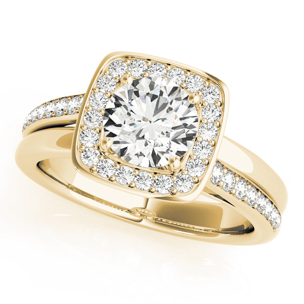 Split Band Halo Engagement Rings
