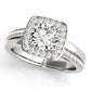 Split Band Halo Engagement Rings