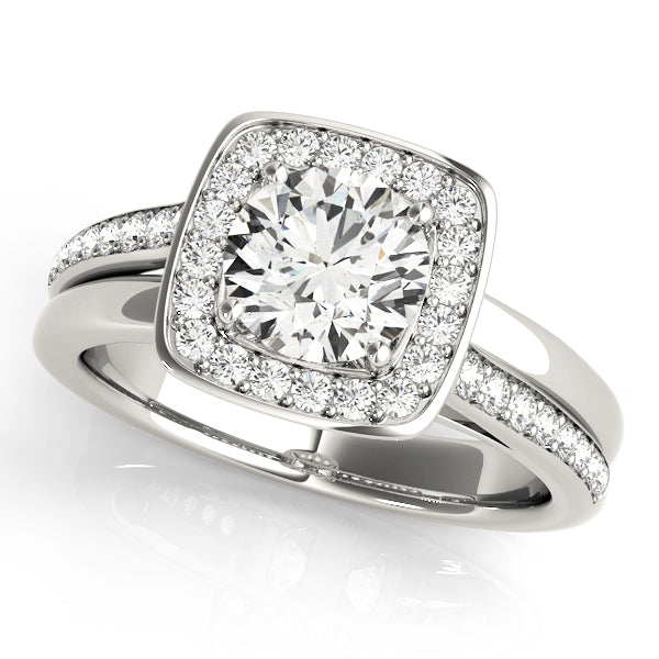 Split Band Halo Engagement Rings