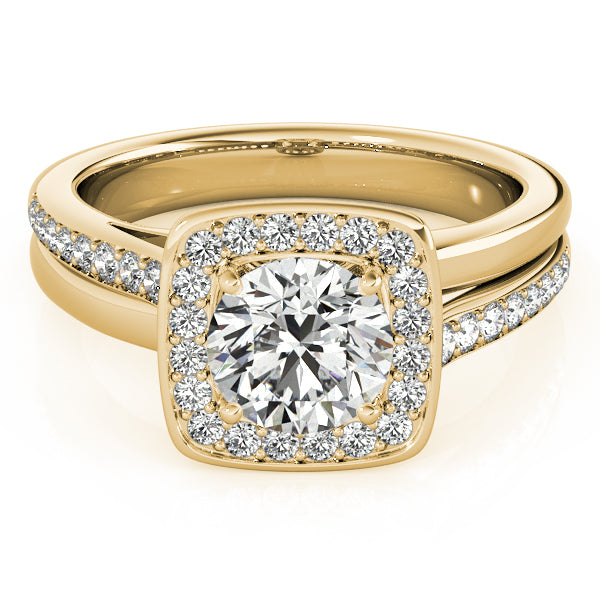 Split Band Halo Engagement Rings