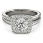 Split Band Halo Engagement Rings
