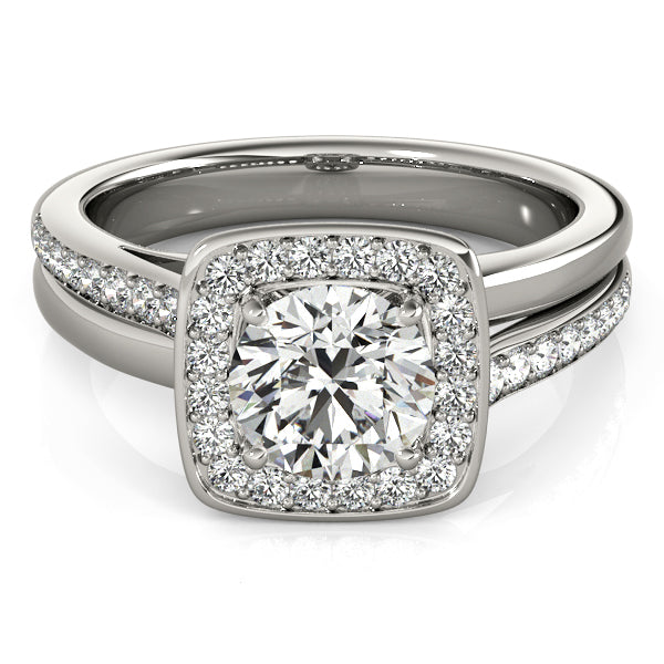 Split Band Halo Engagement Rings