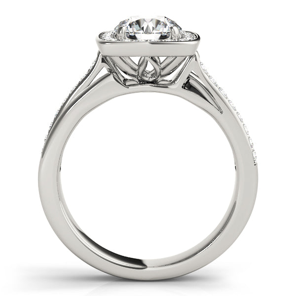 Split Band Halo Engagement Rings
