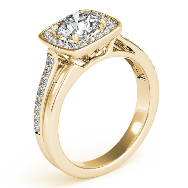 Split Band Halo Engagement Rings
