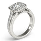 Split Band Halo Engagement Rings