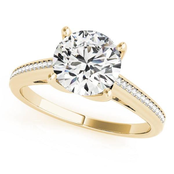 Channel Set Single Row Engagement Ring