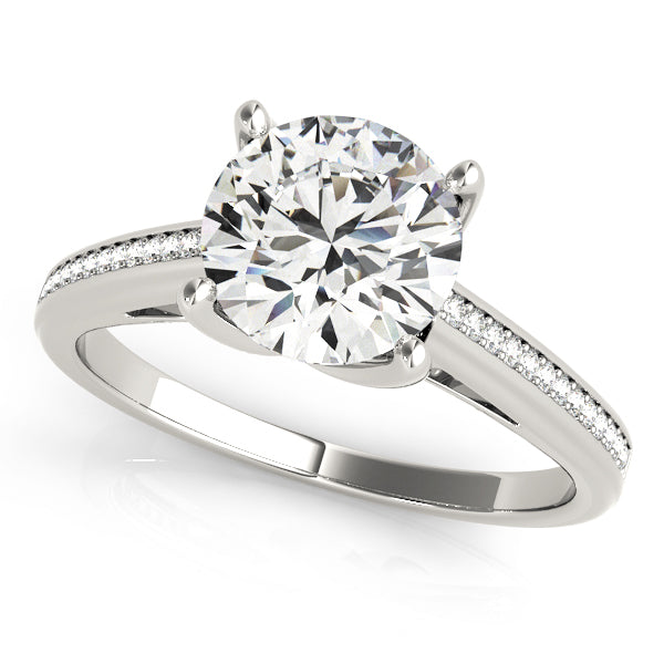 Channel Set Single Row Engagement Ring