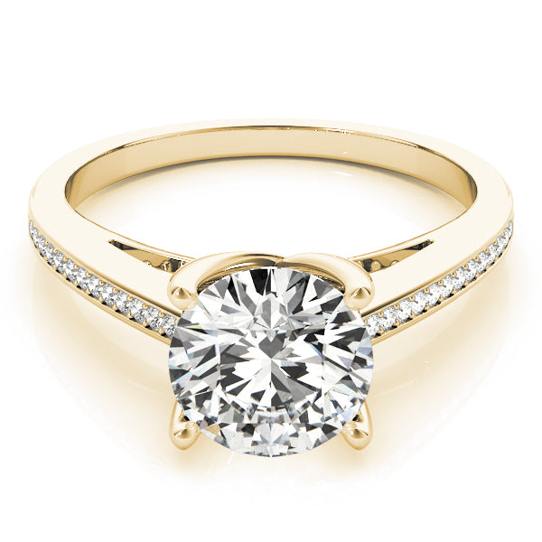 Channel Set Single Row Engagement Ring