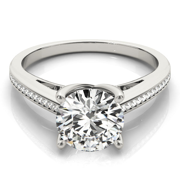 Channel Set Single Row Engagement Ring