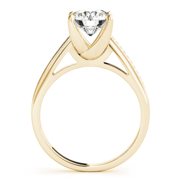 Channel Set Single Row Engagement Ring