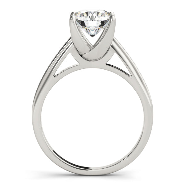 Channel Set Single Row Engagement Ring