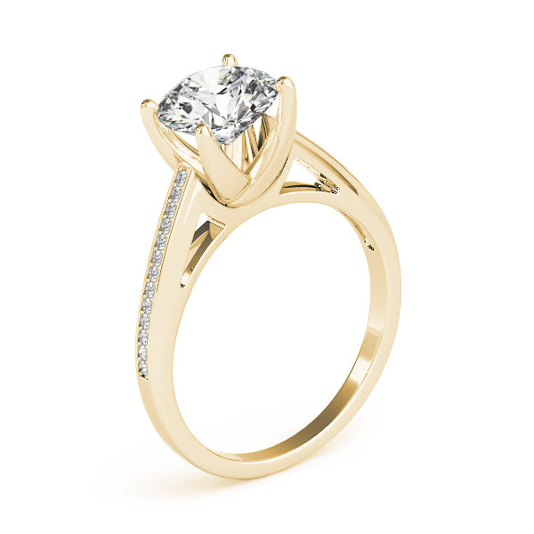 Channel Set Single Row Engagement Ring