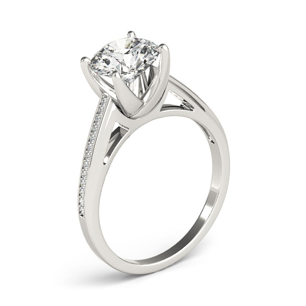 Channel Set Single Row Engagement Ring