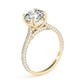 Multirow Double Prong Cathedral Engagement Ring