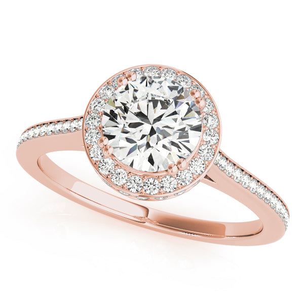 Single Row Bezel Set Engagement Ring