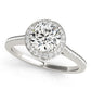 Single Row Bezel Set Engagement Ring