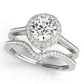 Single Row Bezel Set Engagement Ring