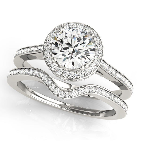 Single Row Bezel Set Engagement Ring