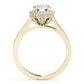 Single Row Bezel Set Engagement Ring