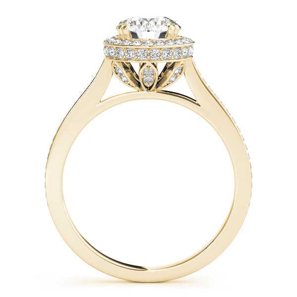 Single Row Bezel Set Engagement Ring