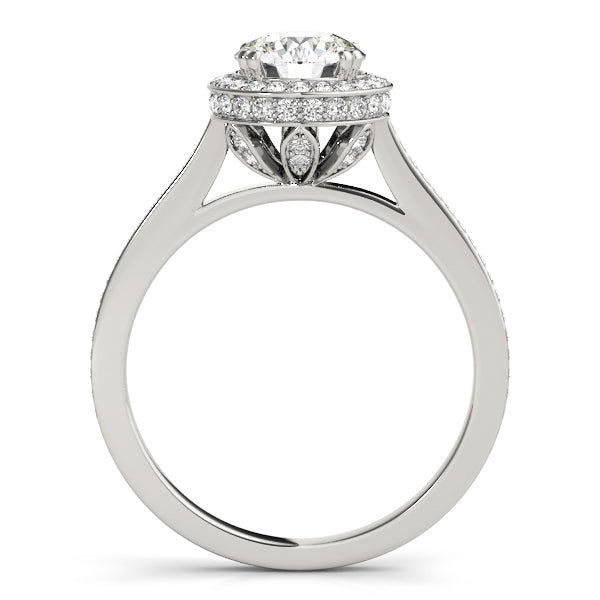 Single Row Bezel Set Engagement Ring