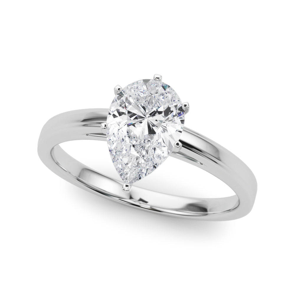 Classic Cathedral Style Peg Head Engagement Ring