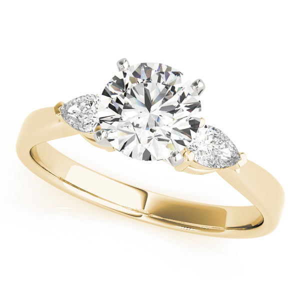 3-Stone Pear Shaped Engagement Ring