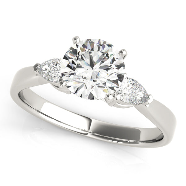 3-Stone Pear Shaped Engagement Ring