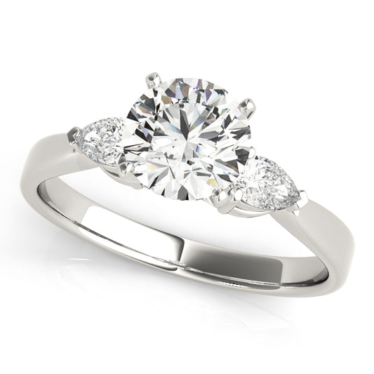 3-Stone Pear Shaped Engagement Ring