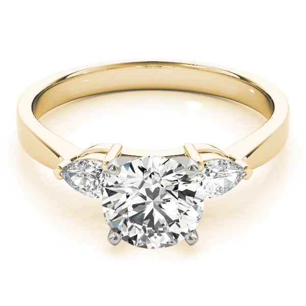 3-Stone Pear Shaped Engagement Ring